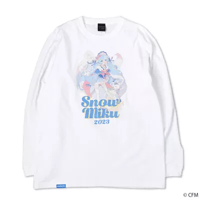 Vocaloid Snow Miku Hatsune 2023 T-shirt Long Sleeve White Unisex Japan Limited • $107