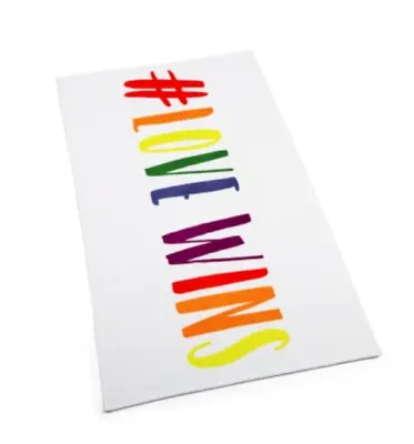 Martha Stewart Collection Gay Pride  # Love Wins  38  X 68  Cotton Beach Towel • $16.48