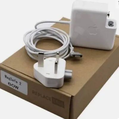 £37 • Buy Genuine Apple 60W MagSafe 2 Charger Travel Power Adapter A1435 Original UK Plug