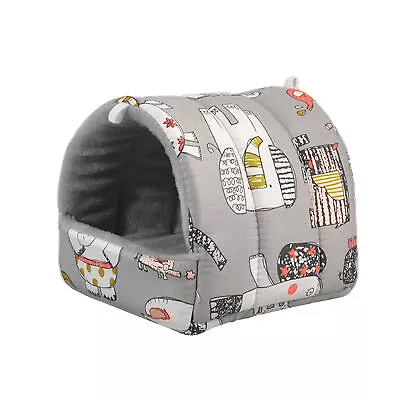 Small Pet Kennel Soft Keep Warm Frog Print Hamster Nest Cold Protection • $26.66