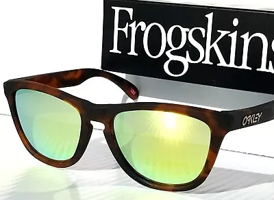 NEW Oakley Frogskins Matte Brown Tortoise POLARIZED Galaxy Gold Sunglass 9013 • $116.88