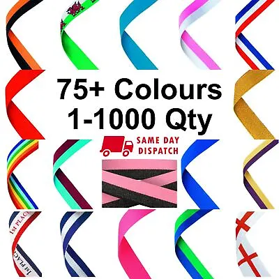 BULK MEDAL RIBBONS 75+ COLOUR CHOICES 22mm Wide 30  Long - Metal Clip Fastening • £360