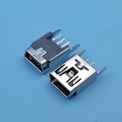 10Pcs Mini USB Type B Female 5Pin DIP Straight Socket PCB Solder Connector • $1.85