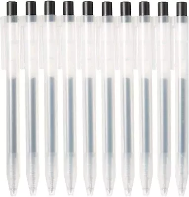 Muji 44565803 Gel Ink Ballpoint Pen Retractable Type Set Of 10 0.5 Mm Black • $15.99