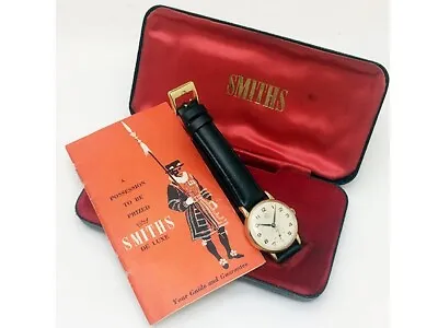 SMITHS DELUXE MADE IN ENGLAND Small Second Manual Vintage Watch 1950's • $5503.06