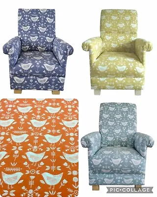 Fryetts Scandi Narvik Nordic Fabric Adult Chair Armchair Birds Accent Kitchen  • £209.99