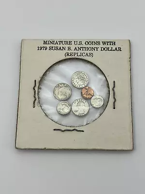 1979 Mini Inflation Coins Tiny Shrunken Metal Miniature US Coins USA Money Set • $6