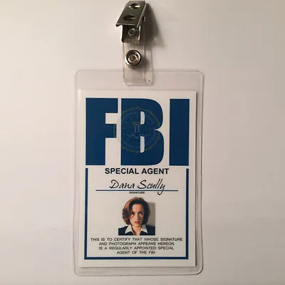 $7 • Buy X FILES Dana Scully Badge ID Name Tag Card Costume Cosplay Prop Laminate