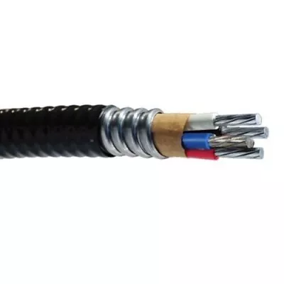 25' 3/0-4 With Ground Aluminum Conductor MC Cable PVC Jacket Black 600V • $385