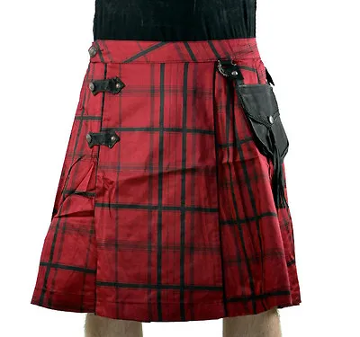 Lip Service Steampunk Vegi Leather Rocker Irish Scotish Gothic Pants Kilt Skirt  • $79.99