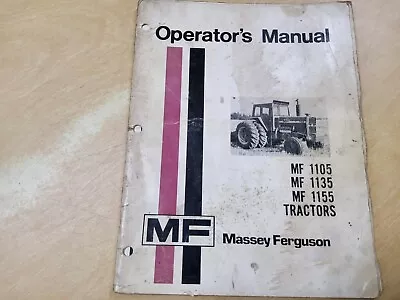 Massey-Ferguson  MF 1105 MF 1135 MF 1177 Tractors Operator's Manual   Form... • $18.38