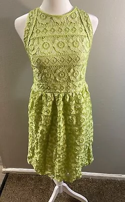 Max Studio Spring Easter Green Xs/small Dress Lace Floral • $15