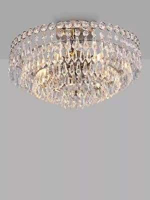 £145 • Buy John Lewis Laura Ashley Enid Crystal Glass Semi Flush Chandelier Ceiling Light
