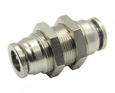 3/8  OD Airline Bulkhead Union Connectors Push To Connect Tube Fitting • $16.85