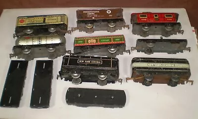 JF) Vintage Marx Tinplate O O-27 Toy Train Cars & Steam Locomotive Tenders Parts • $9.85