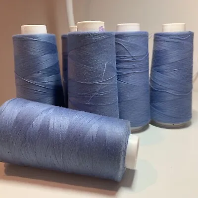 Lot Of 6 Maxi-lock Serger Thread Preowned Chicory Blue • $12.99
