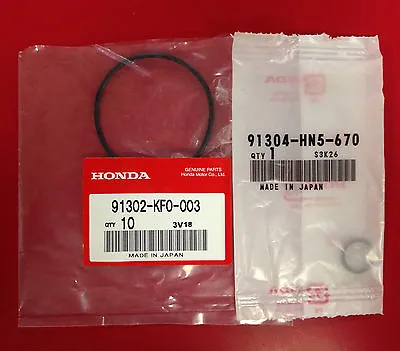 $8.47 • Buy Honda OEM TRX350 Rancher (ALL) Oil Filter Cover Sealing O-Ring Set (2) 