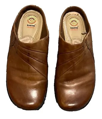 Earth Spirit Women's Jenny Leather Brown Slip On Shoes Size 10 Geleron 2000 Vtg • $28.77