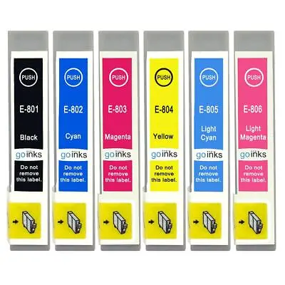 £13.99 • Buy 6 Ink Cartridges (Set) For Epson Stylus Photo PX650, PX730WD, R265, RX585