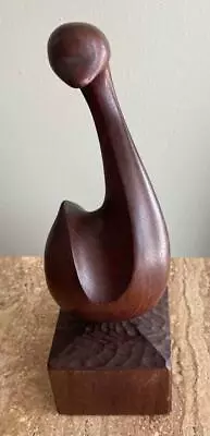Modernist Wood Animal Sculpture Artist Signed • $75