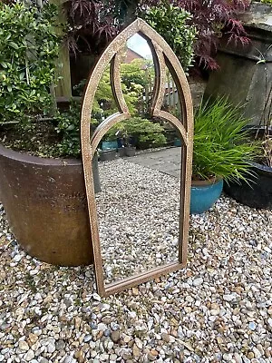 Gothic Gotica Metal Arch Garden Mirror - Indoor Outdoor Wall Decoration • £34.95