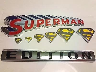 💎 Superman FAMILY EDITION Chrome 3D Auto Emblem Car Truck SUV Decal Logo Comics • $25.90