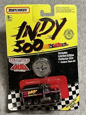 1992 Matchbox Indy 500 Fuel Truck And Tom Sneva Collector Coin • $7