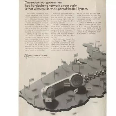 Vintage 1966 Western Electric Part Of The Bell System Ad Advertisement • $10