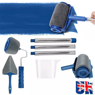 8PCS Paint Runner Pro Brush Set Painting Roller Wall Painting Handle Tools UK • £13.98