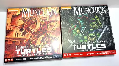 Teenage Mutant Ninja Turtles Munchkin Deluxe & Deluxe Ultimate Lot 2 Boadgames • $125