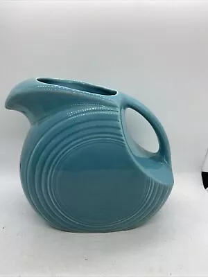 Vintage Fiesta Ware Fiestaware Turquoise Disc Pitcher Small Homer Laughlin Co • $19.99