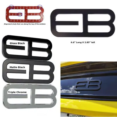 EB Decklid Emblem 15-22 Mustang ECOBOOST Chrome Matte Black Gloss Black  • $19.99