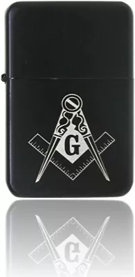 Gifts Infinity Masonic Past Master Matt Black Finish Wind Proof Oil Lighter  • $11.95