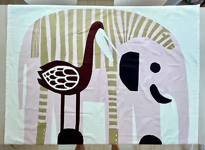 Marimekko Fabric Panel  Karkuteilla  Elephant Fabric For Nursery Wall Decor • $84.77