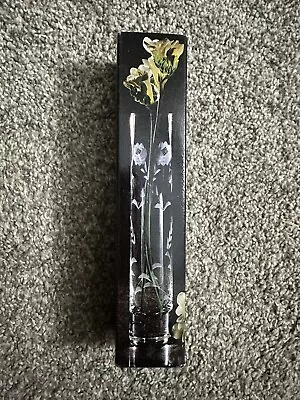 Stylesetter Handcut Mouth Blown Crystal Rosecut Bud Vase 8” Height  • $21