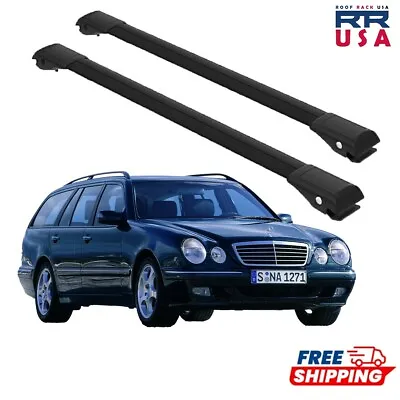 For Mercedes-Benz E-Class W210/S210 Estate/Wagon 1996-2002 Cross Bars Black Set • $129