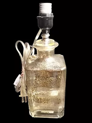 Vintage Mercury Glass Decanter Accent Lamp No Shade • $26.49