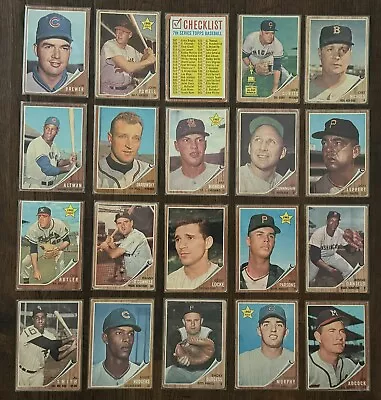 Vintage 20 Card Lot Of 1962 Topps Baseball Cards-including Boog Powell  • $12.50