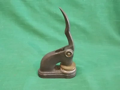 Vintage Cast Iron Seal Stamp Embosser Press. Notary. Thomas Woodford Co. 1959 • $39.99