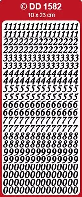 £1.15 • Buy DD1582 Elegant 8mm Small Number Peel Off Stickers Gold Silver Black Card Making 