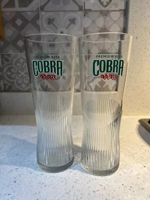 2 X BRAND NEW COBRA BRANDED BEER PINT GLASS PAIR • £7.99