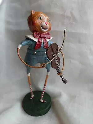 FOLK ART Nursery Rhyme Diddle Cat Fiddle Lori Mitchell Figurine Figure Statue  • $15.76