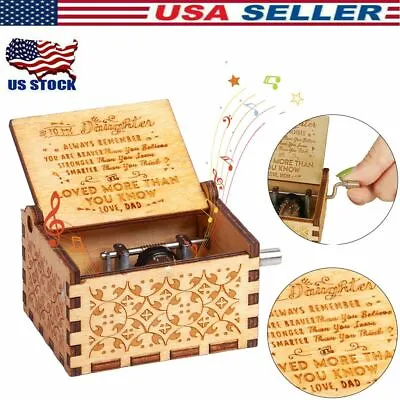 $7.80 • Buy Wooden Music Box Mom/Dad To Daughter You Are My Sunshine Engraved Toy Kids Gift
