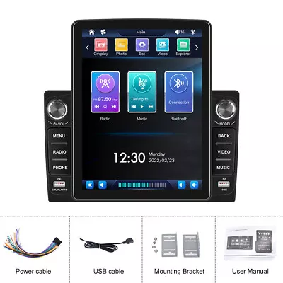 Double Din Radio Car Stereo Touch Screen MP5 Player BT Carplay Mirror Link 9.5in • $127.41