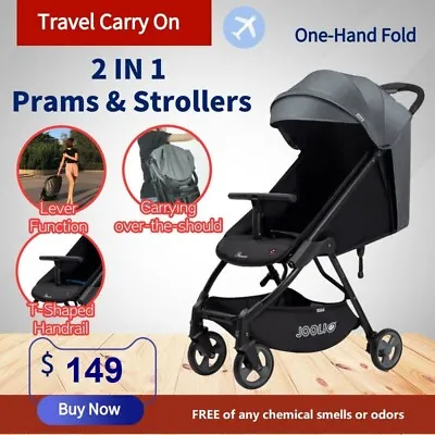 $149 • Buy New 2022 Lightweight Compact Baby Stroller Pram Easy Fold Travel Carry On Plane