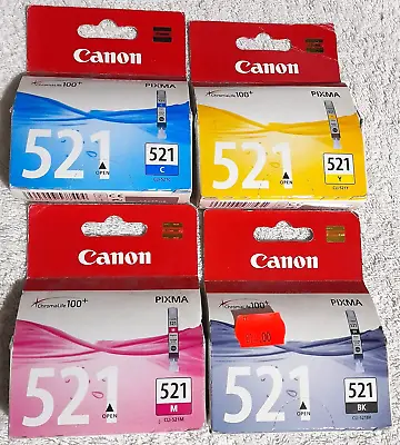£39.60 • Buy Genuine Canon CLI-521 Ink For Canon Pixma Printers.New And Sealed Y/BK/C/M