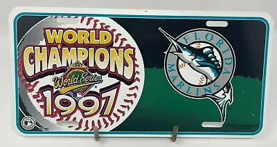 Florida Marlins MLB Plastic Novelty License Plate 1997 World Champions • $12.99