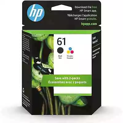 Original HP 61 Color And Black Combo Exp 2023 HP ENVY 4500 4502 4504 • $37.89