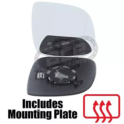 VW Transporter T5 Van 2010-2015 Heated Wide Angle Wing Mirror Glass Drivers Side • $14.24