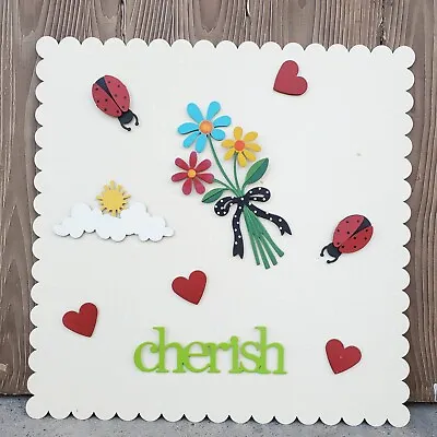 Roeda Embellish Your Story Memo Board Cherish Flowers Ladybug Heart Bee Magnets • $64.95
